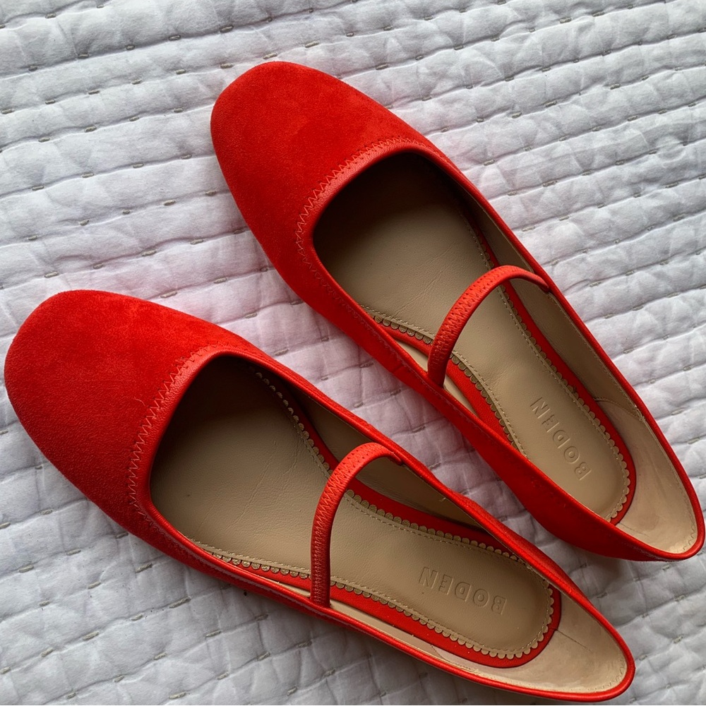 Boden Women's Red Ballet Flats